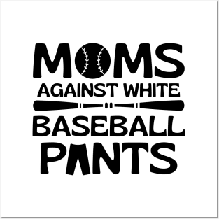 Moms Against White Baseball Pants Posters and Art